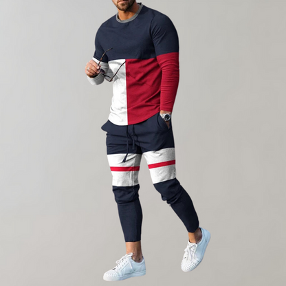 Merche taillierter Trainingsanzug mit mehrfach bedrucktem Design-Set