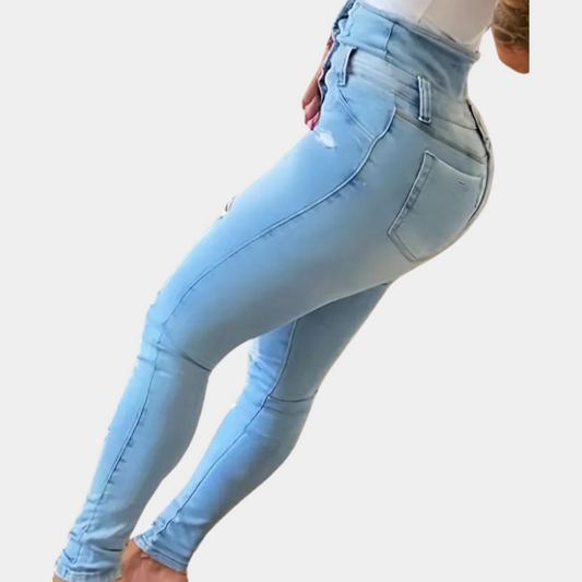 WW | Zerrissene High Waist Jeans Für Damen