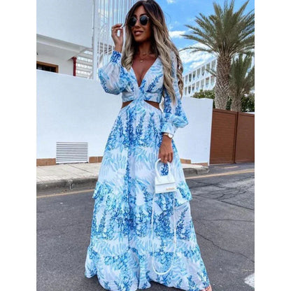 maxikleid mit ausschnitt | cathriona
