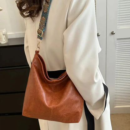 WW | Weinlese Leder Schultertasche
