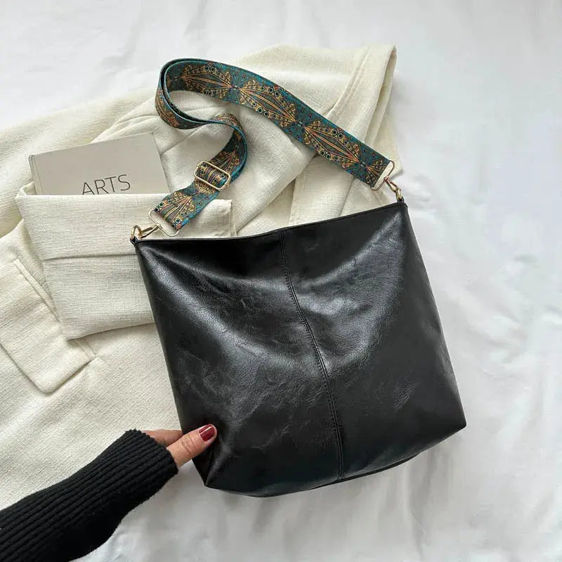 WW | Weinlese Leder Schultertasche