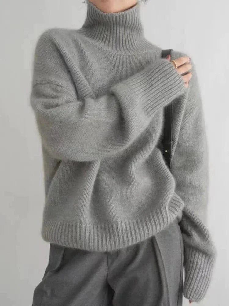 – Eleganter Rollkragenpullover aus Kaschmir