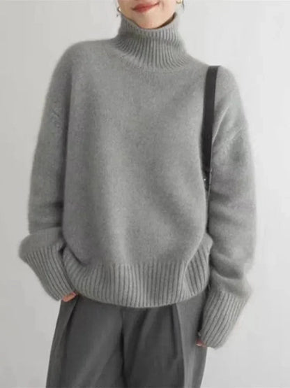 – Eleganter Rollkragenpullover aus Kaschmir
