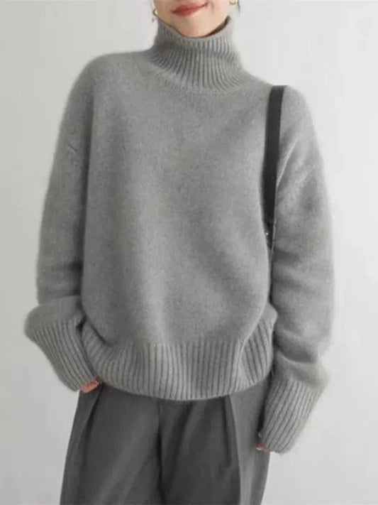 – Eleganter Rollkragenpullover aus Kaschmir