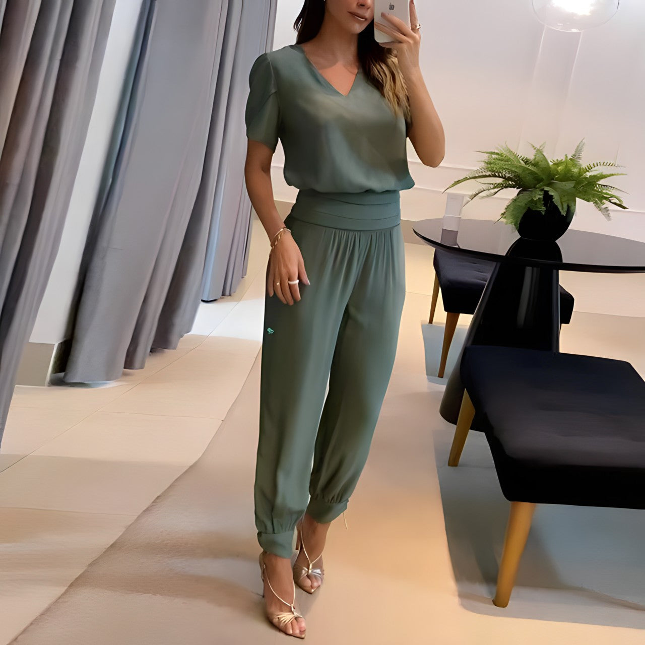 WW | Trendy Bluse Und Hosen Satz