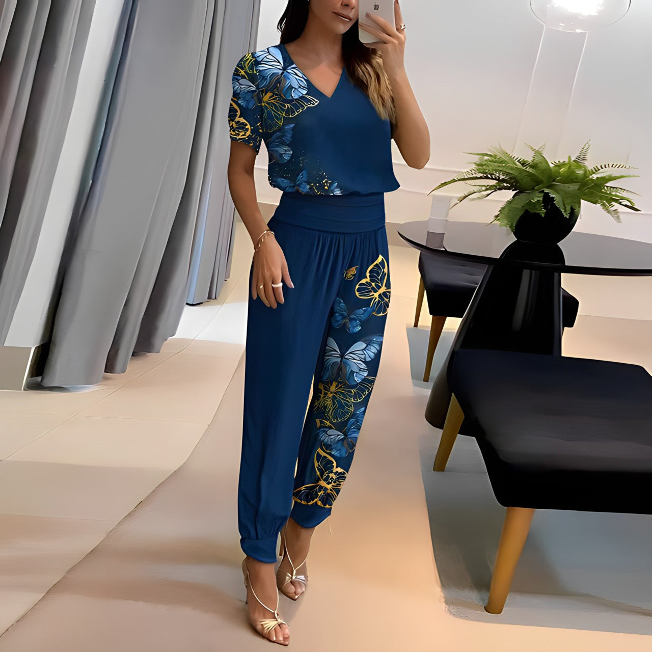WW | Trendy Bluse Und Hosen Satz