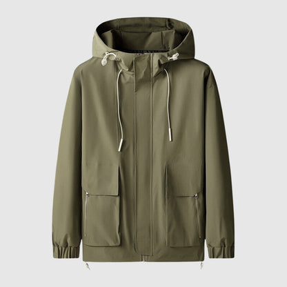 WW | Winddicht Herrenjacke Mit Reißverschlusstaschen Stilvoll Und Funktional