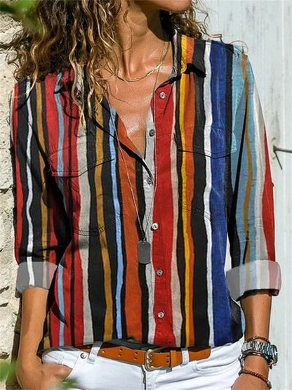 Merche stylische Print-Damenbluse für vielseitigen Streetstyle