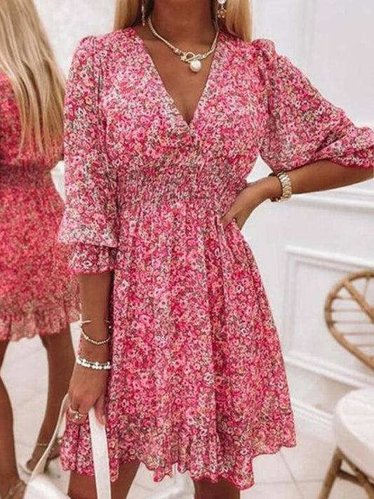 – boho-kleid mit puffärmeln