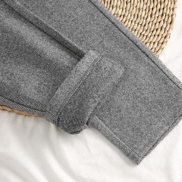 WW | Lässige Tailored Hosen Mit Hoher Taille Taschen Und Knopf