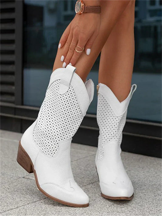 WW | Weiße Cowboystiefel Für Damen