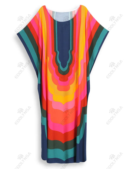 Bunter Kaftan Langkleid