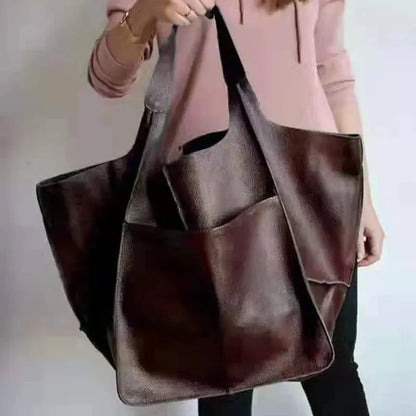 WW | Weinlese Leder Shopper Tasche