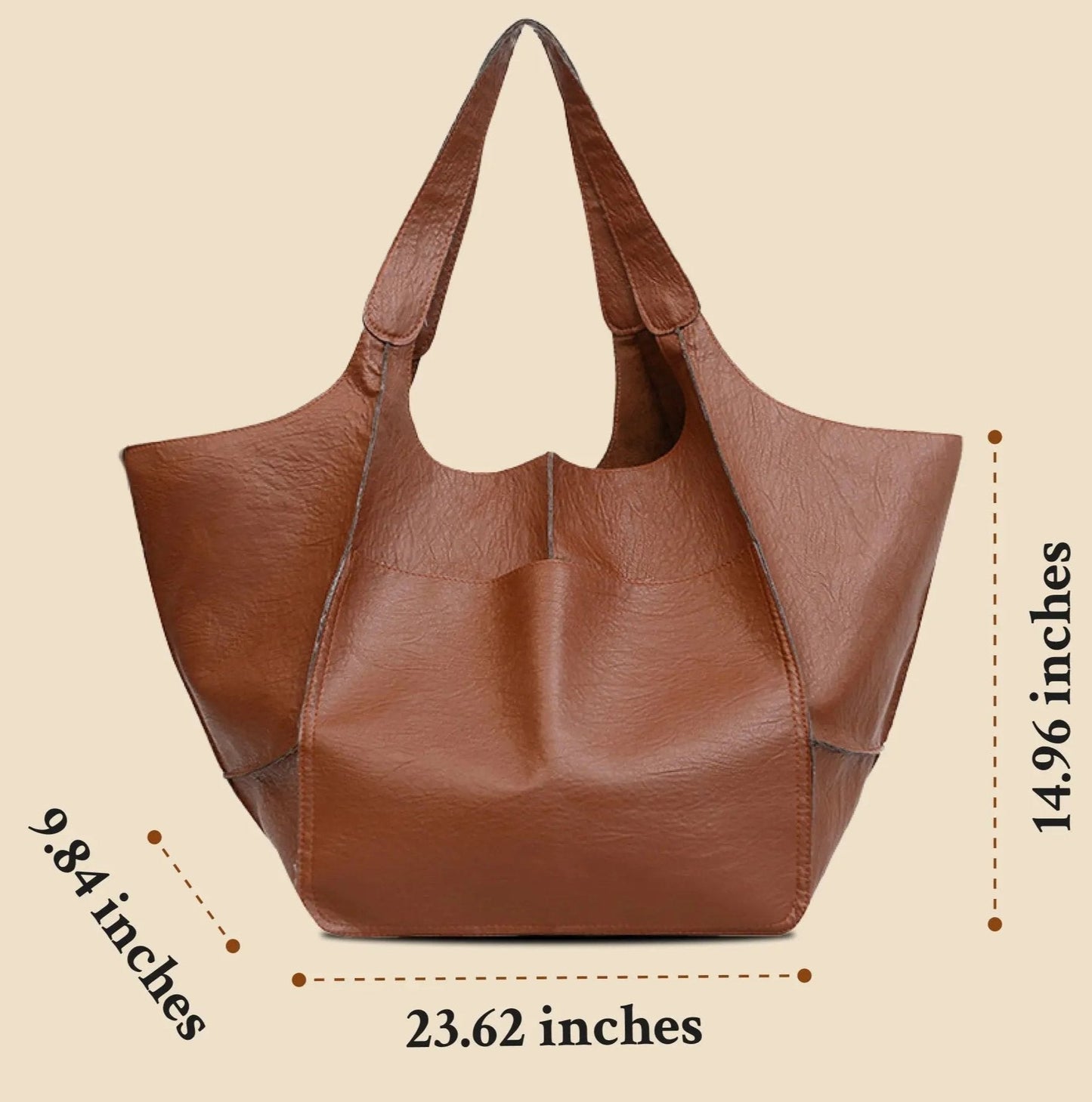 WW | Weinlese Leder Shopper Tasche
