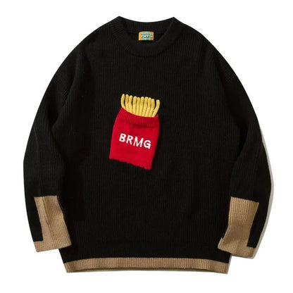 Strickpullover mit Snack-Patch-Detail
