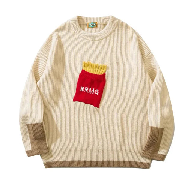 Strickpullover mit Snack-Patch-Detail