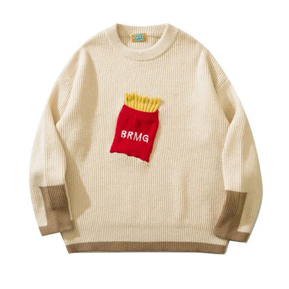 Strickpullover mit Snack-Patch-Detail