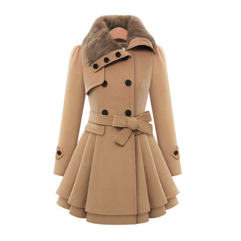 Merche - Mantel - Langer schlanker Zweireiher - Koreanisch - Winter