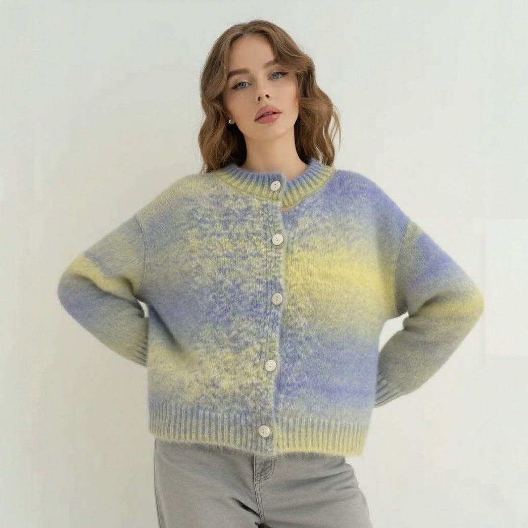 Damen Strickjacke mit knopfbarem Design und luxuriöser Maschenstruktur Merchesia