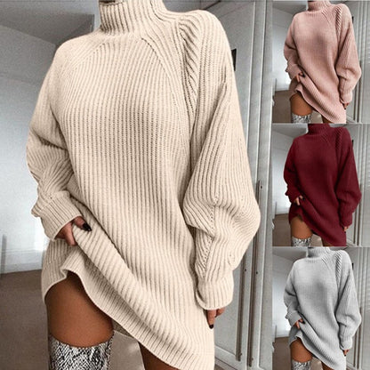 Damen Großer, Oversized Pullover mit Stehkragen Merchesia