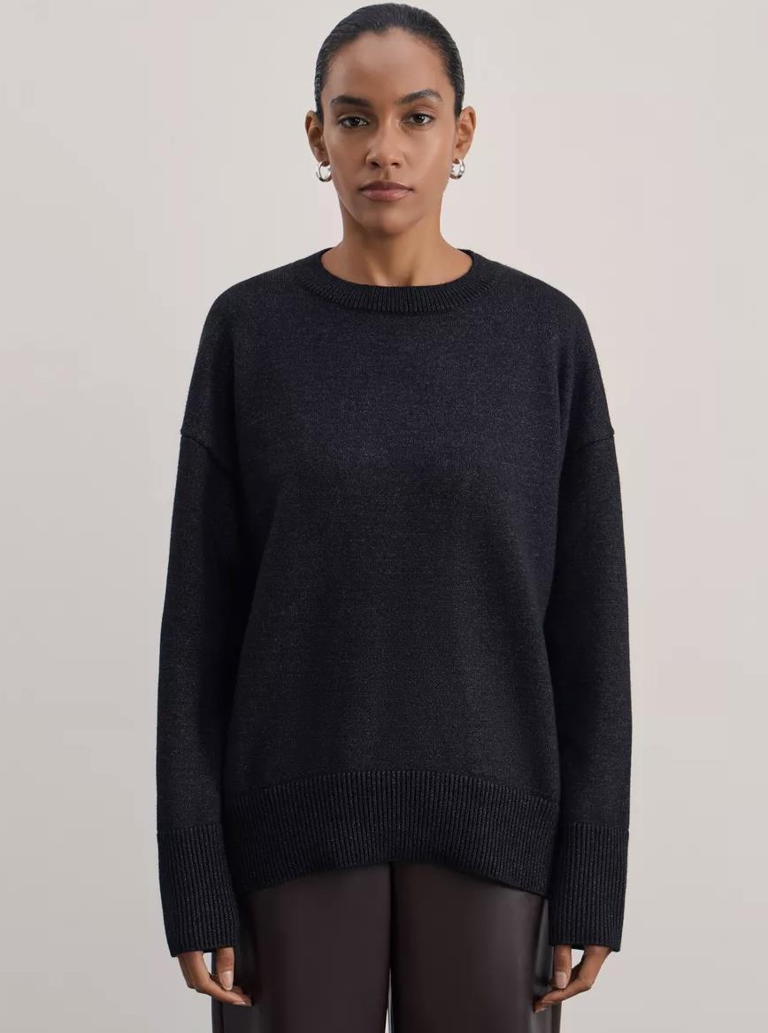 Damen weicher Strickpullover mit lässigem Schnitt und hochgeschlossenem Hals Merchesia