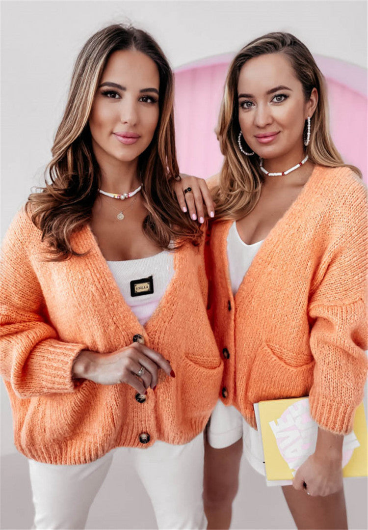 Damen lässiger Strickjacke Merchesia