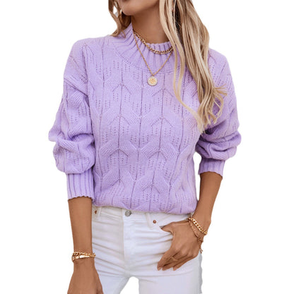 Damen Grobstrick Pullover Merchesia