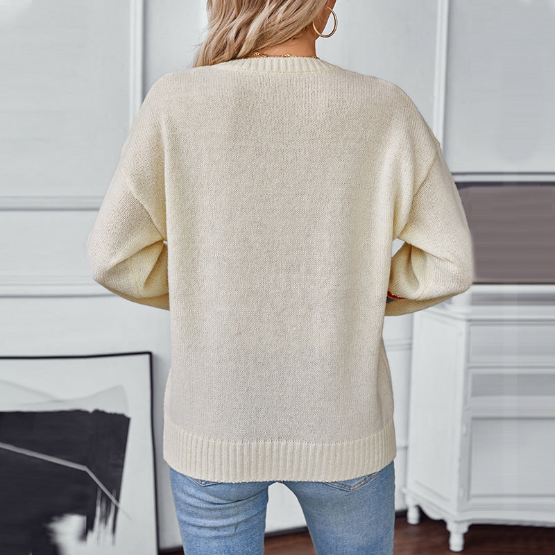 Damen gemusterter Pullover Merchesia