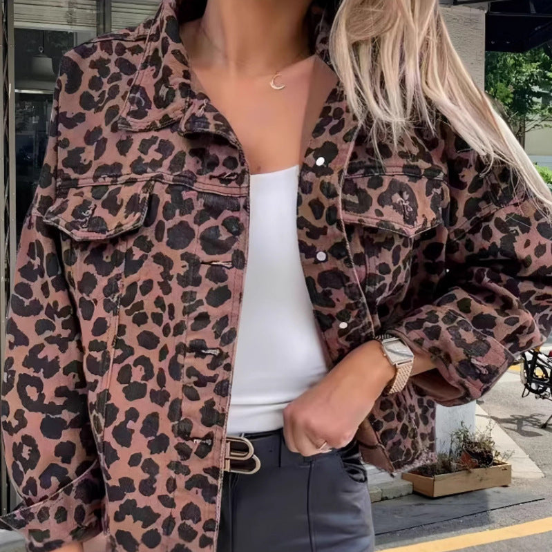 Damen Freizeitjacke im angesagten Leopardenmuster Merchesia