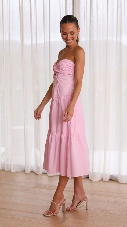 Damenbekleidung Sommer Sexy Bandeau-Taillenkleid Damen