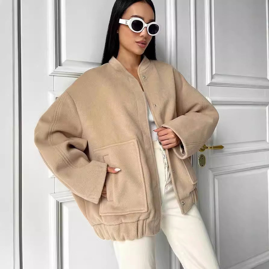 Damen Fleecejacke mit lässigem Schnitt und praktischen Taschen Merchesia