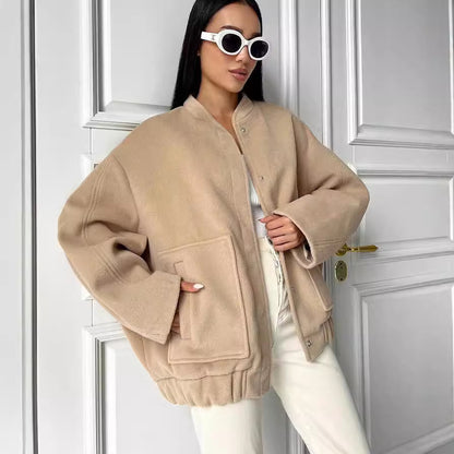 Damen Fleecejacke mit lässigem Schnitt und praktischen Taschen Merchesia