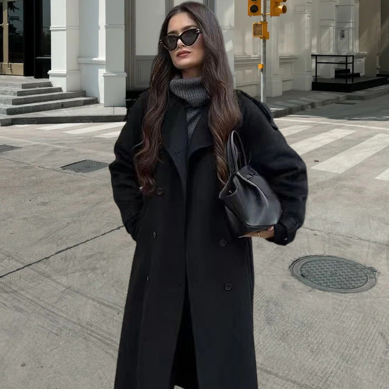 Damen eleganter Trenchcoat Merchesia