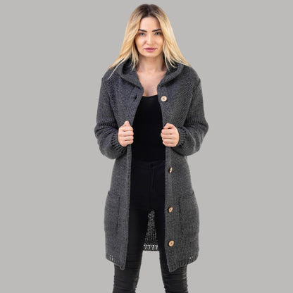 Damen Strickmantel mit hochwertigem Material und praktischen Taschen Merchesia