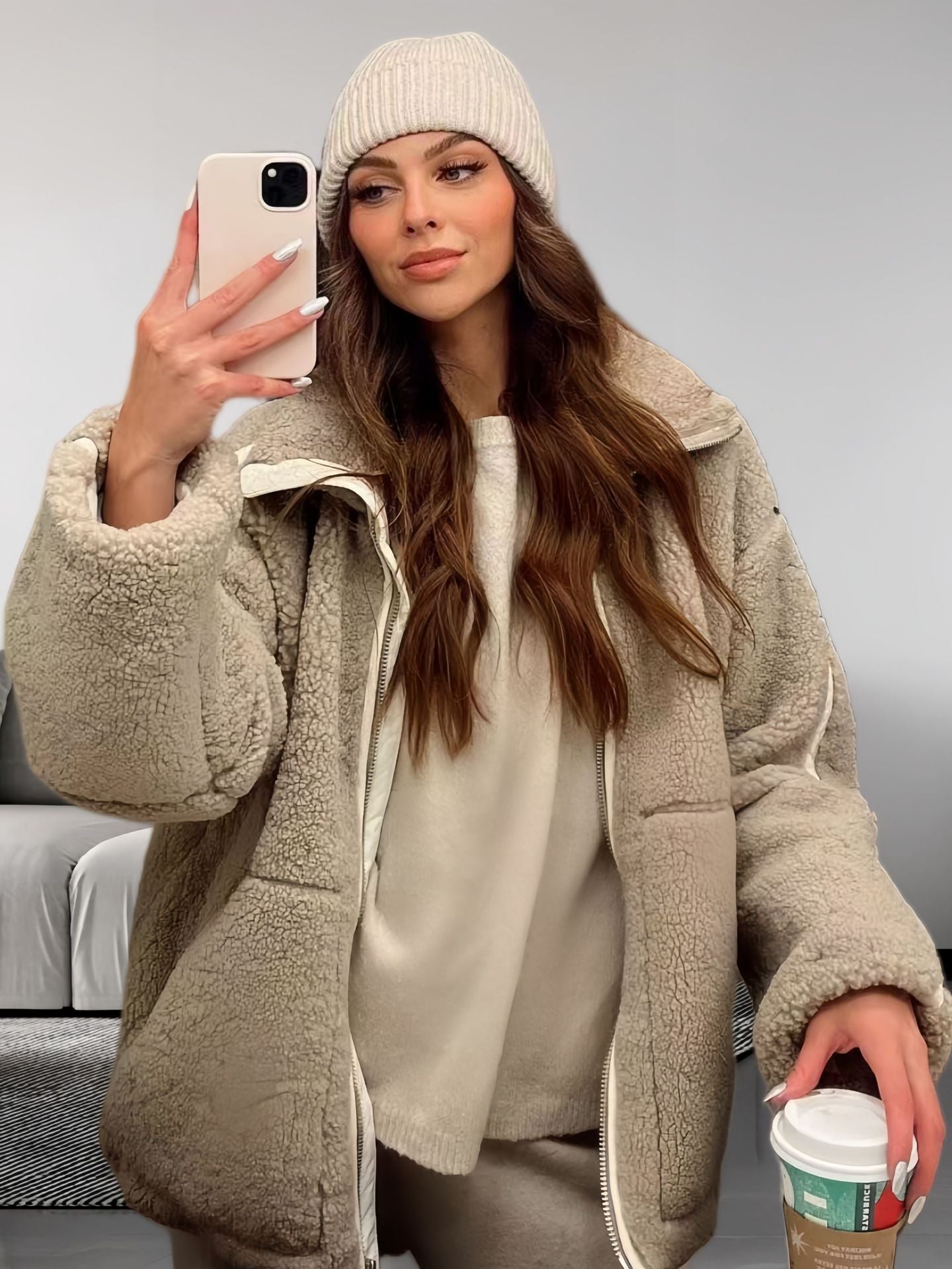 Damen gemütliche Fleecejacke Merchesia