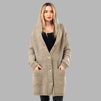 Damen Strickmantel mit hochwertigem Material und praktischen Taschen Merchesia