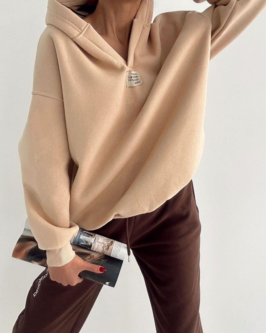 Damen gemütlicher Kapuzenpullover mit lässigem Schnitt und hochwertigen Materialien Merchesia