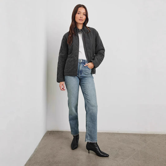 Damen gestepfte Freizeitjacke mit praktischen Taschen Merchesia