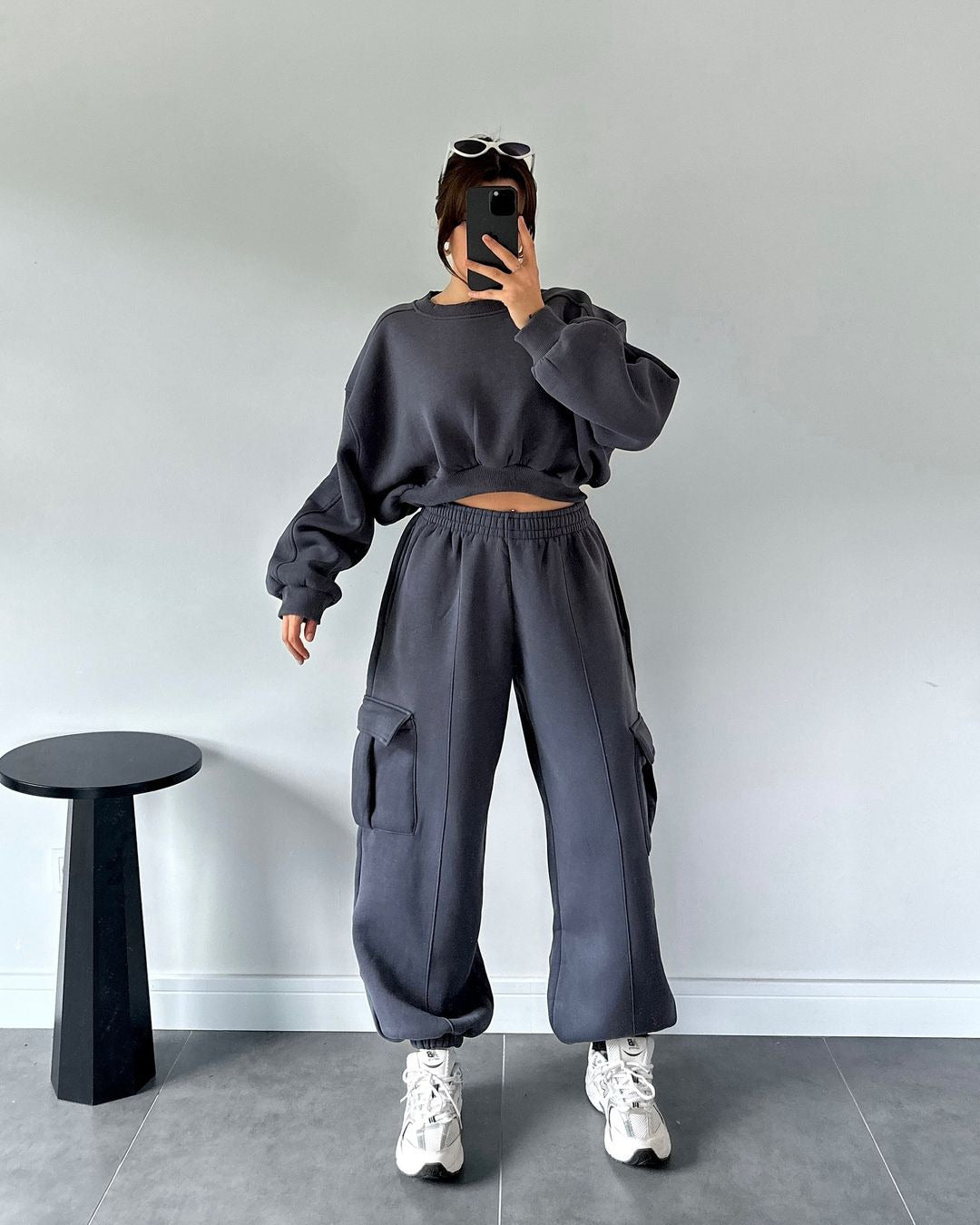 Damen Bequemer Freizeitanzug mit lässigem Schnitt und praktischen Taschen Merchesia