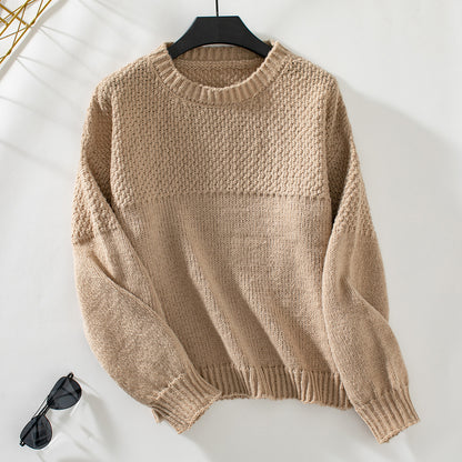Damen modischer Strickpullover mit strukturiertem Design und lässigem Schnitt Merchesia