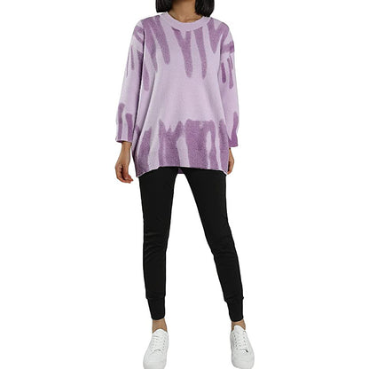 Damen Lässiger Pullover mit modernem Abstract-Design und oversized Passform Merchesia