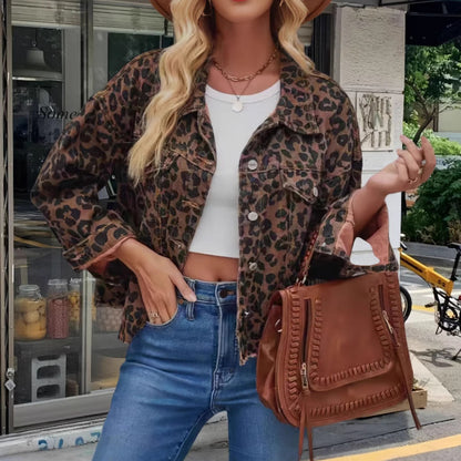 Damen Freizeitjacke im angesagten Leopardenmuster Merchesia