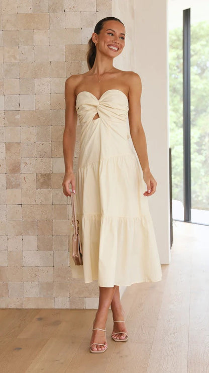 Damenbekleidung Sommer Sexy Bandeau-Taillenkleid Damen