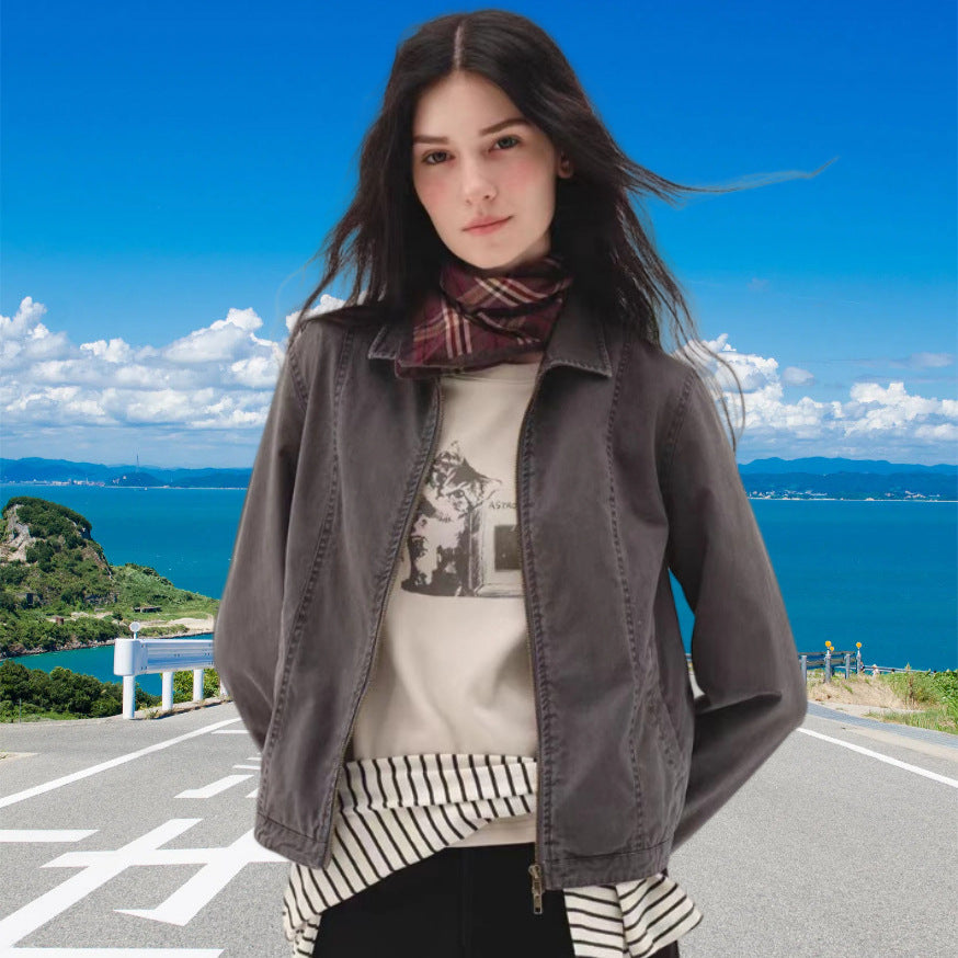 Damen Freizeitjacke mit lässigem Schnitt und praktischen Taschen Merchesia