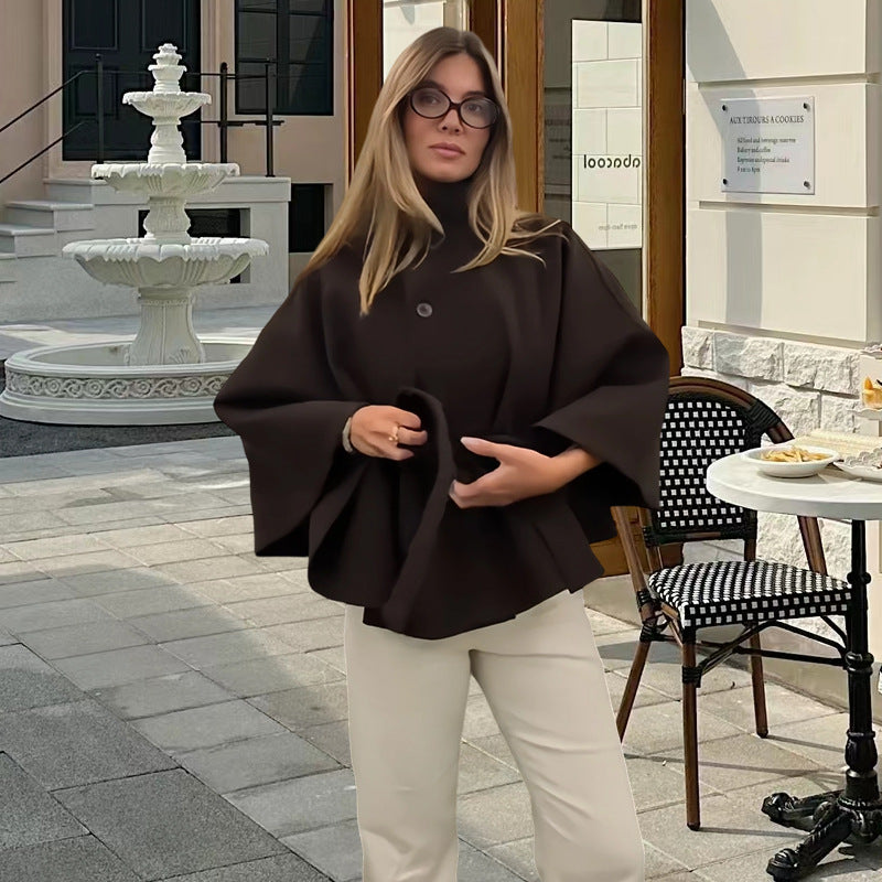 Damen elegante Wickeljacke mit Taillengürtel Merchesia