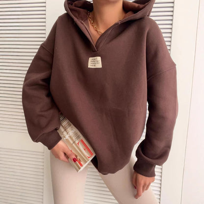 Damen gemütlicher Kapuzenpullover mit lässigem Schnitt und hochwertigen Materialien Merchesia