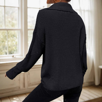 Damen lockerer Strickpullover Merchesia