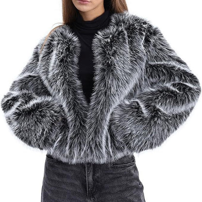 Damen Fleece-Kurzmantel Merchesia