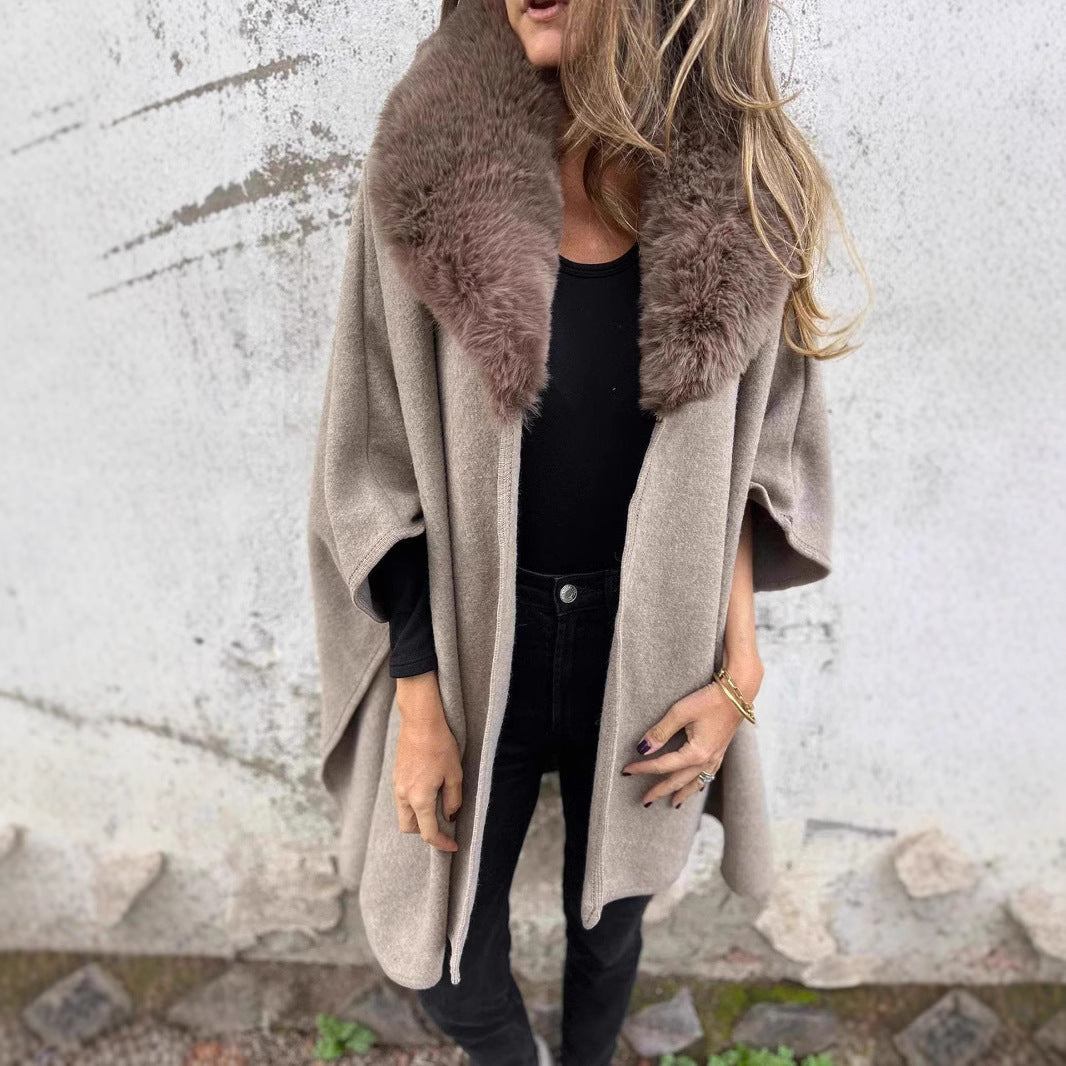 Damen Kapuzenjacke mit luxuriösem Kunstpelzkragen und modernem Schnitt Merchesia