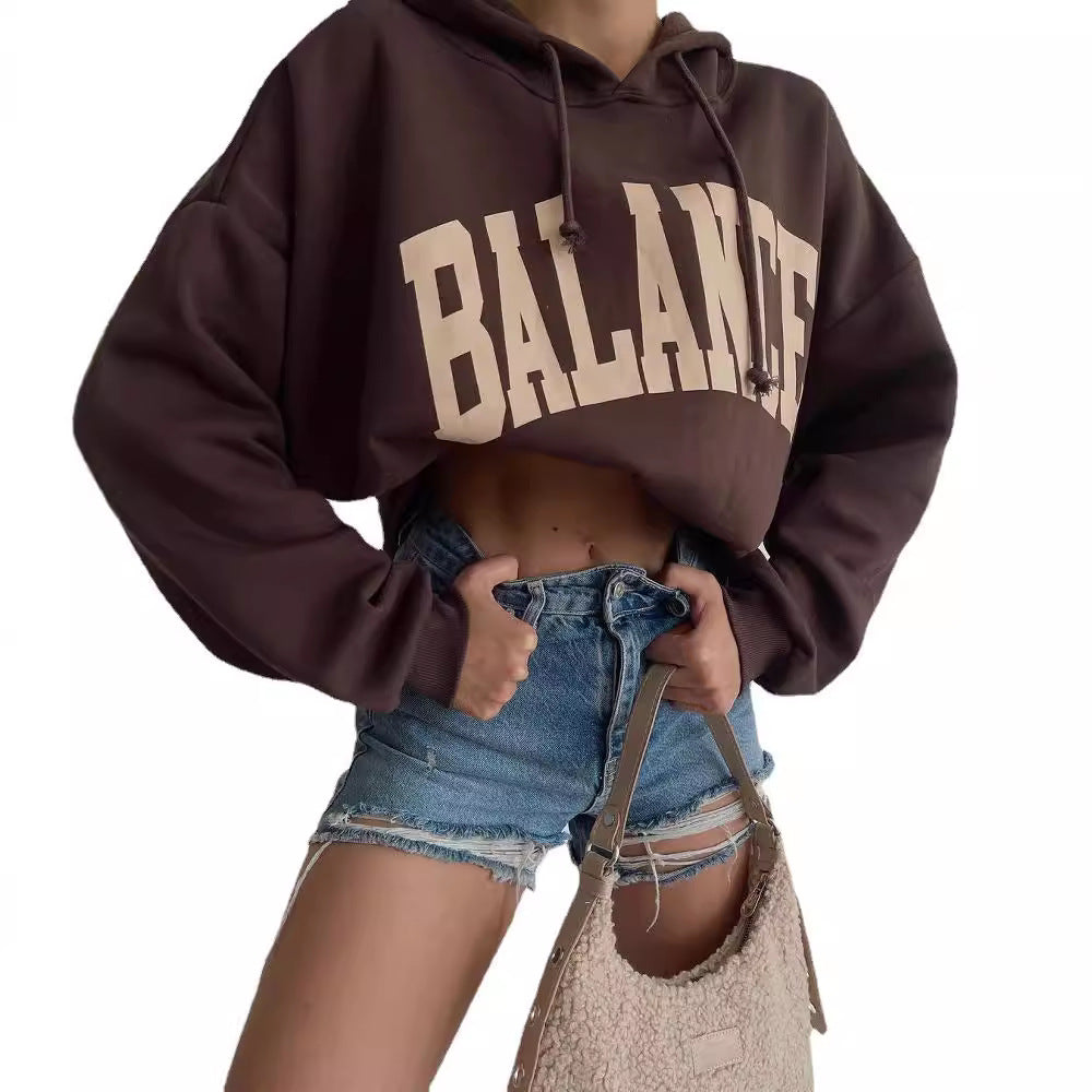 Damen Oversized Kapuzenpullover mit auffälligem Logo Merchesia